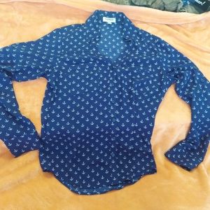 Women's Express navy buttonup sz xs